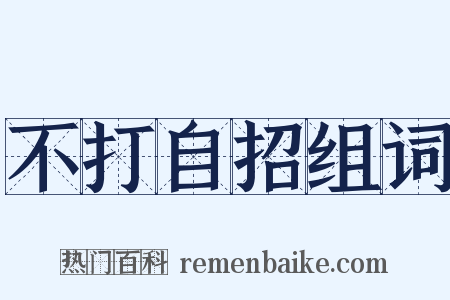 不打自招组词是什么意思的图片